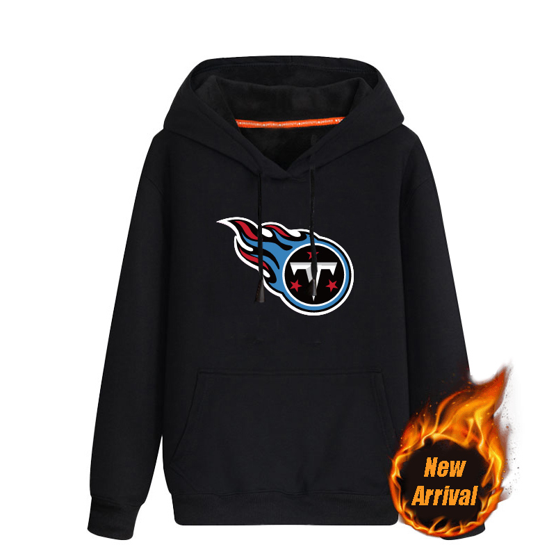 Men's Tennessee Titans Black 70％cotton 30％polyester Cashmere Thickening version NFL Hoodie